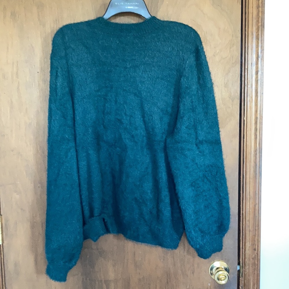 Relist 4/9 Nine West sequin chevron stripe soft green sweater XXL - Picture 12 of 15